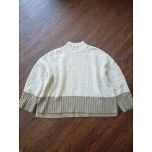 Barbour Cream Beige Cotton Wool Sweater Size 12